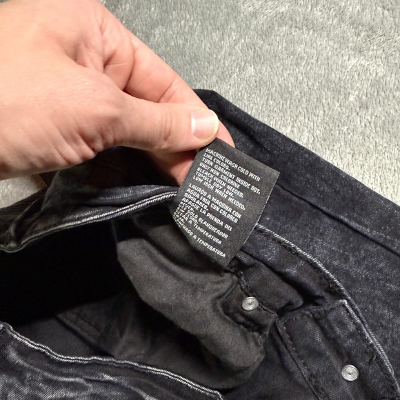 X-RAY Mens Moto Biker Jeans 30x30 Dark Blue Acid Wash Ribbed Knee NWT - Picture 7 of 14